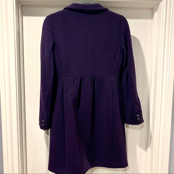 J Crew Plum Carlin Wool Dress Coat sz Small - Picture 6 of 13